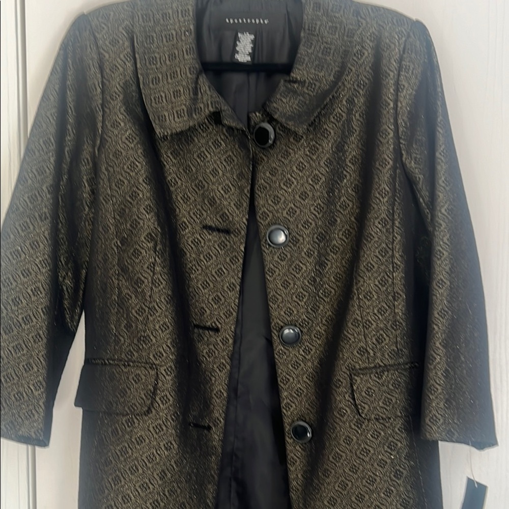 New with tags Apostrophe car coat. Gold/black